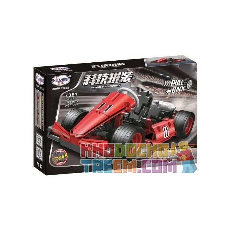 Winner 7087 non  ĐI KART bộ đồ chơi xếp lắp ráp ghép mô hình  Kỹ Thuật Công Nghệ Cao Mô Hình Phương Tiện 201 khối