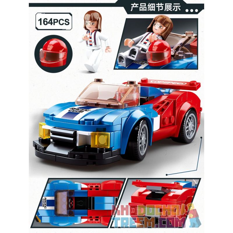 SLUBAN M38-B0633E B0633E 0633E M38B0633E 38-B0633E non  FLASH NHANH CHÓNG bộ đồ chơi xếp lắp ráp ghép mô hình Speed Champions Racing Cars RACING CLUB Đua Xe Công Thức 164 khối