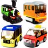 SLUBAN M38 non  4 LOẠI TÀU ĐIỆN NGẦM CỔ ĐIỂN MÀU CAM ĐẦU MÁY XE LỬA XANH TAXI HỒNG KÔNG ĐỎ BUÝT bộ đồ chơi xếp lắp ráp ghép mô hình Creator Sáng Tạo 214 khối