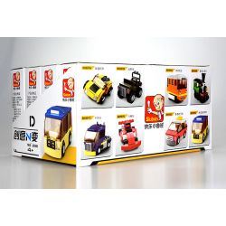 SLUBAN M38 non  4 LOẠI TÀU ĐIỆN NGẦM CỔ ĐIỂN MÀU CAM ĐẦU MÁY XE LỬA XANH TAXI HỒNG KÔNG ĐỎ BUÝT bộ đồ chơi xếp lắp ráp ghép mô hình Creator Sáng Tạo 214 khối