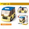 SLUBAN M38 non  4 LOẠI TÀU ĐIỆN NGẦM CỔ ĐIỂN MÀU CAM ĐẦU MÁY XE LỬA XANH TAXI HỒNG KÔNG ĐỎ BUÝT bộ đồ chơi xếp lắp ráp ghép mô hình Creator Sáng Tạo 214 khối
