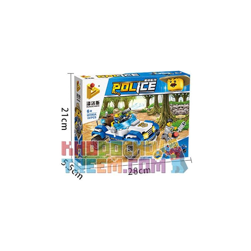 PanlosBrick 681003A Panlos Brick 681003A non  XE ĐẠP LEO NÚI TRONG RỪNG bộ đồ chơi xếp lắp ráp ghép mô hình Police Cảnh Sát 191 khối