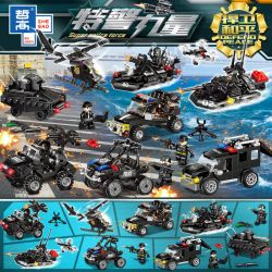 ZHEGAO QL0152 0152 non  TRANG BỊ ĐẦY ĐỦ ĐỂ BẢO VỆ HÒA BÌNH 8 PHONG CÁCH bộ đồ chơi xếp lắp ráp ghép mô hình Super Police Force Siêu Cảnh Sát 597 khối