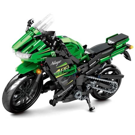 SEMBO 701805 non  KAKAWAKASAKI NARREN 400. bộ đồ chơi xếp lắp ráp ghép mô hình  TECHINQUE KAWASAKI NINJA 400 Kỹ Thuật Công Nghệ Cao Mô Hình Phương Tiện 862 khối