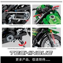 SEMBO 701805 non  KAKAWAKASAKI NARREN 400. bộ đồ chơi xếp lắp ráp ghép mô hình  TECHINQUE KAWASAKI NINJA 400 Kỹ Thuật Công Nghệ Cao Mô Hình Phương Tiện 862 khối