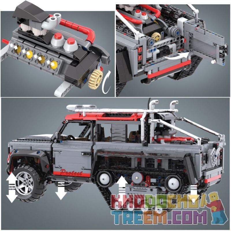 I'M V 42010 non  LAND ROVER NỬA ĐƯỜNG bộ đồ chơi xếp lắp ráp ghép mô hình  LAND ROVER DEFENDER HALF-TRACK BY PRINOTH Kỹ Thuật Công Nghệ Cao Mô Hình Phương Tiện 3420 khối