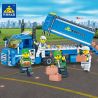 Kazi KY64091 64091 non  KAIZHI ATV TRẠM SỬA CHỮA TRƯỞNG XE TẢI TRUNG TÂM VẬN CHUYỂN HÀNG HÓA bộ đồ chơi xếp lắp ráp ghép mô hình Build Team URBAN FREIGHT Đội Xây Dựng 318 khối