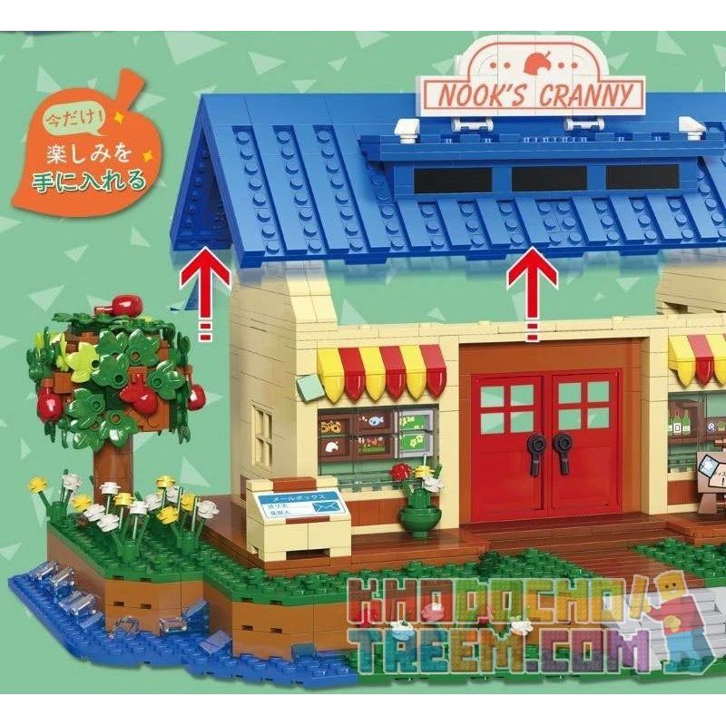 SUPER 18K K103 non  NHÀ NGHỈ ĐỘNG VẬT RỪNG bộ đồ chơi xếp lắp ráp ghép mô hình Movie & Game ANIMAL CROSSING Phim Và Trò Chơi 1225 khối