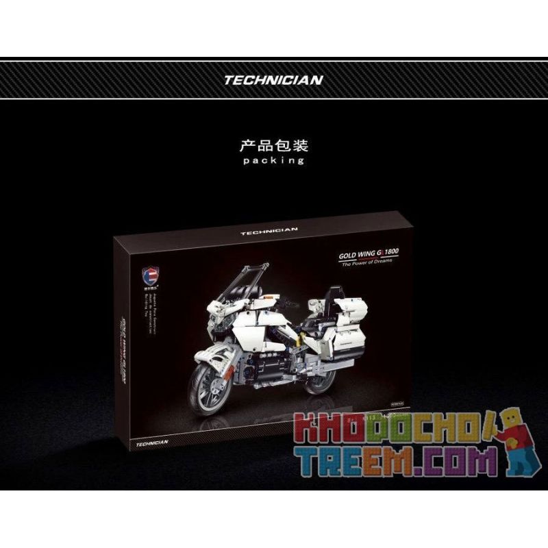 MouldKing 23001 Mould King 23001 REBRICKABLE MOC-29381 29381 MOC29381 SHENZHEN RAEL ENTERTAINMENT K113 TA GAOLE T3041 3041 non  2018 HONDA GOLD WING GL1800 7 tỷ lệ 1:7 bộ đồ chơi xếp lắp ráp ghép mô hình  2018 HONDA GOLD WING GL1800 (1:7) Kỹ Thuật Công Nghệ Cao Mô Hình Phương Tiện 1282 khối
