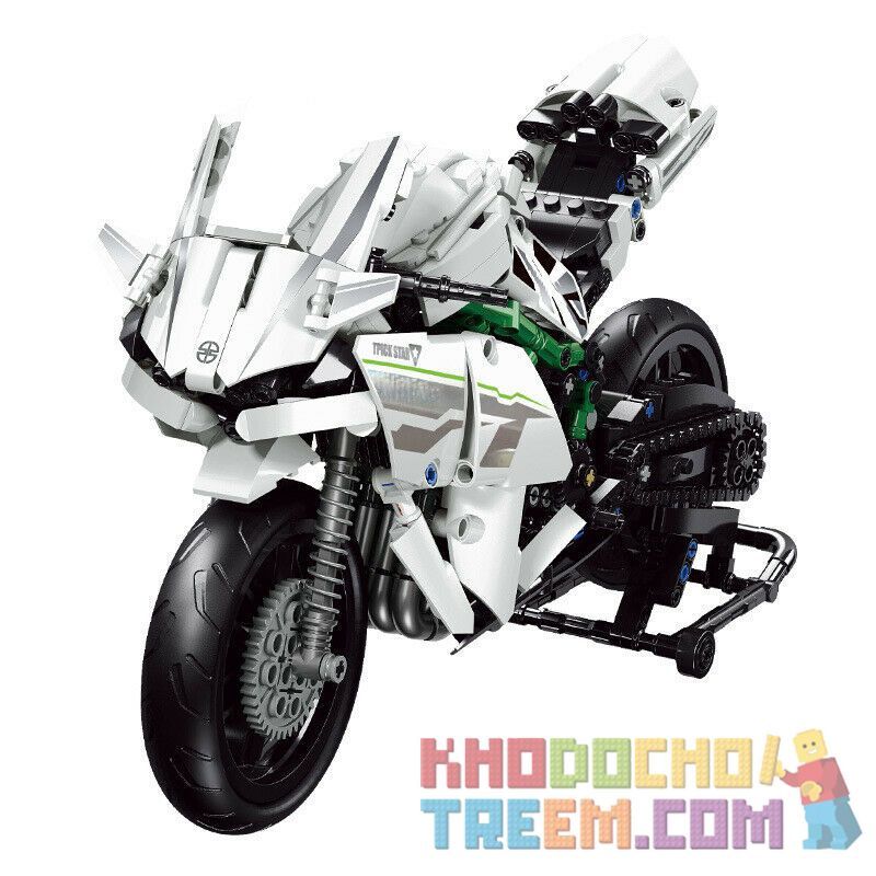 GBL KY1053 1053 QIZHILE 85001 85002 SHENZHEN RAEL ENTERTAINMENT K112 50007 non  KAWASAKI H2R. bộ đồ chơi xếp lắp ráp ghép mô hình  KAWASAKI H2 SUPER MOTOR Kỹ Thuật Công Nghệ Cao Mô Hình Phương Tiện 800 khối