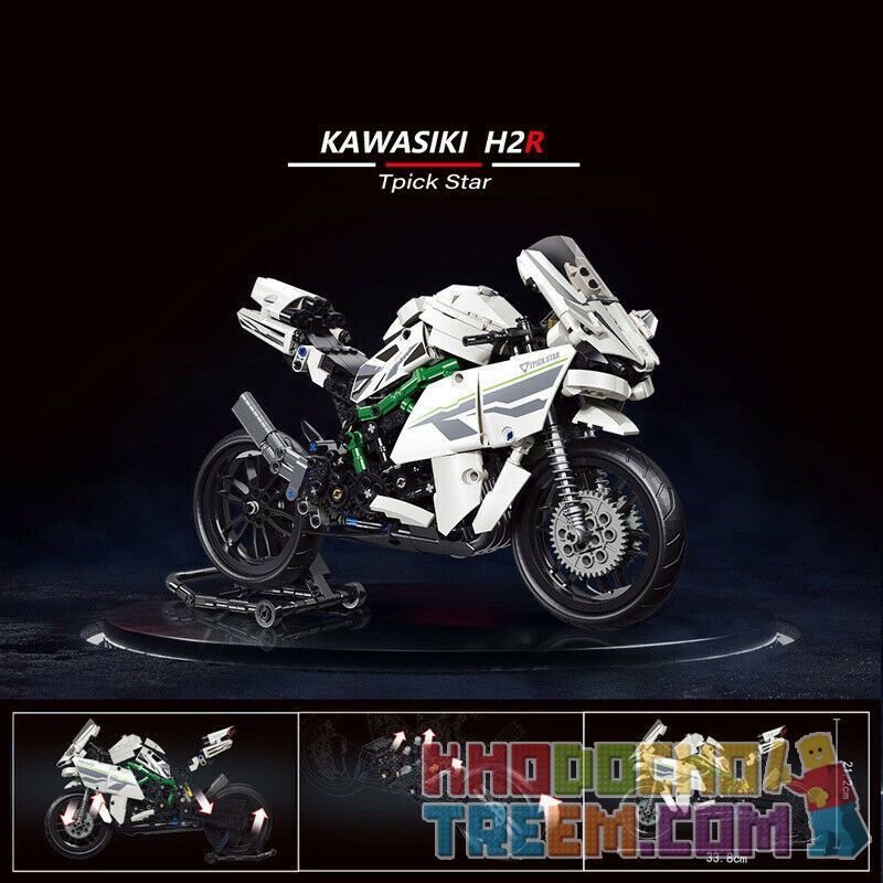 GBL KY1053 1053 QIZHILE 85001 85002 SHENZHEN RAEL ENTERTAINMENT K112 50007 non  KAWASAKI H2R. bộ đồ chơi xếp lắp ráp ghép mô hình  KAWASAKI H2 SUPER MOTOR Kỹ Thuật Công Nghệ Cao Mô Hình Phương Tiện 800 khối