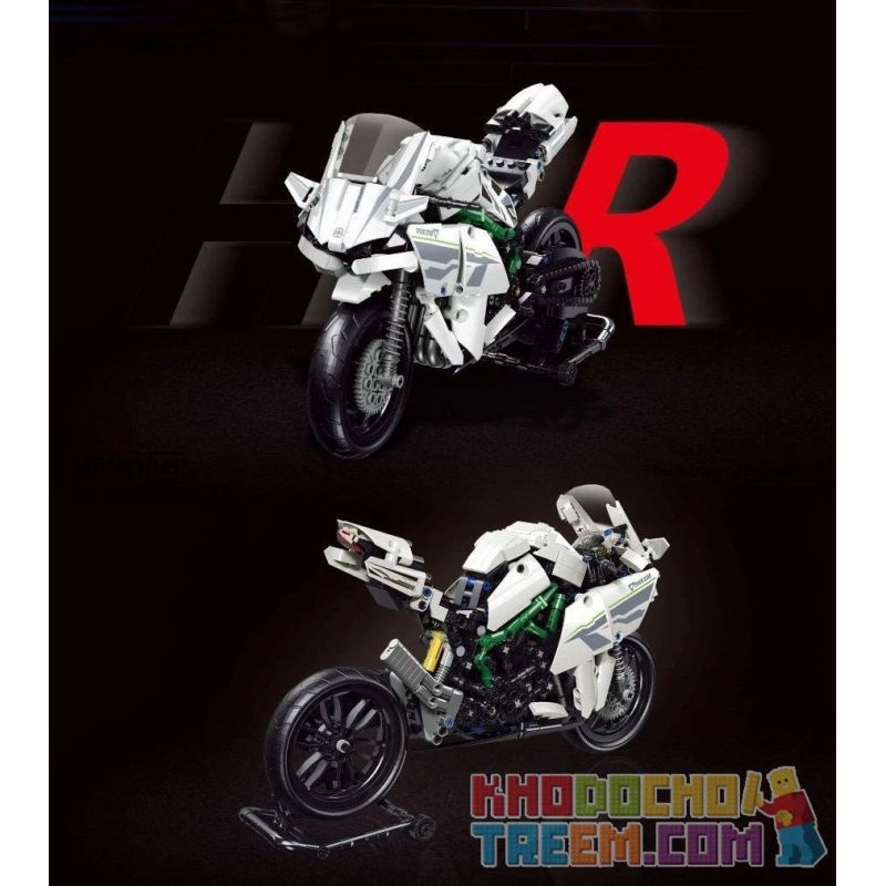GBL KY1053 1053 QIZHILE 85001 85002 SHENZHEN RAEL ENTERTAINMENT K112 50007 non  KAWASAKI H2R. bộ đồ chơi xếp lắp ráp ghép mô hình  KAWASAKI H2 SUPER MOTOR Kỹ Thuật Công Nghệ Cao Mô Hình Phương Tiện 800 khối