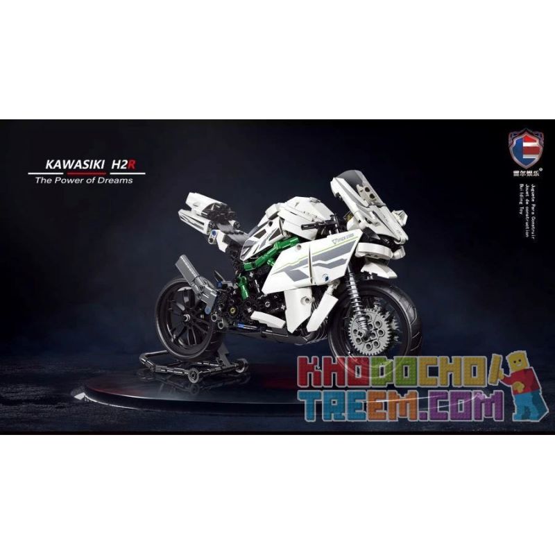 GBL KY1053 1053 QIZHILE 85001 85002 SHENZHEN RAEL ENTERTAINMENT K112 50007 non  KAWASAKI H2R. bộ đồ chơi xếp lắp ráp ghép mô hình  KAWASAKI H2 SUPER MOTOR Kỹ Thuật Công Nghệ Cao Mô Hình Phương Tiện 800 khối