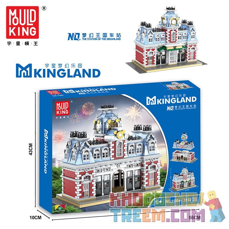 MouldKing 11004 Mould King 11004 non  GA DREAM KINGDOM bộ đồ chơi xếp lắp ráp ghép mô hình Disney Princess MKINGLAND THE STATION OF CREAMLAND Công Chúa 3132 khối