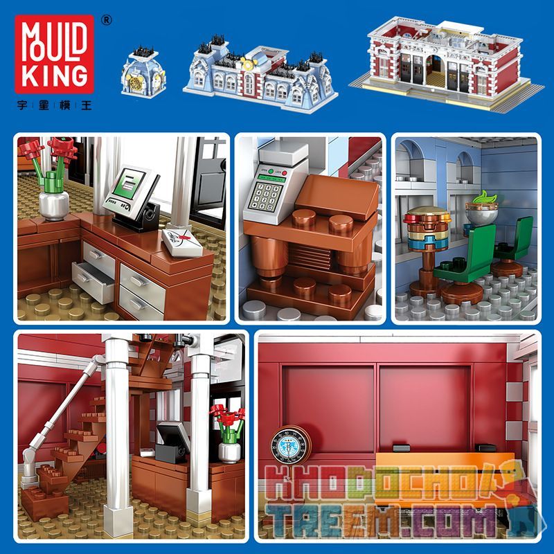 MouldKing 11004 Mould King 11004 non  GA DREAM KINGDOM bộ đồ chơi xếp lắp ráp ghép mô hình Disney Princess MKINGLAND THE STATION OF CREAMLAND Công Chúa 3132 khối