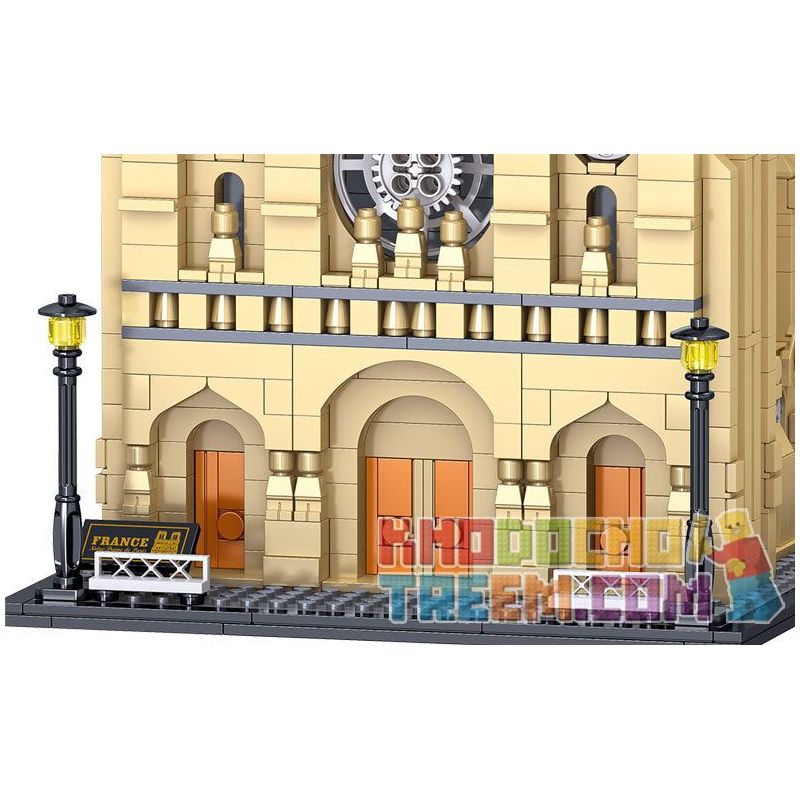 ZHEGAO QL0964 0964 non  NHÀ THỜ ĐỨC BÀ bộ đồ chơi xếp lắp ráp ghép mô hình Creator CATHÉDRALE NOTRE DAME DE PARIS Sáng Tạo 2541 khối