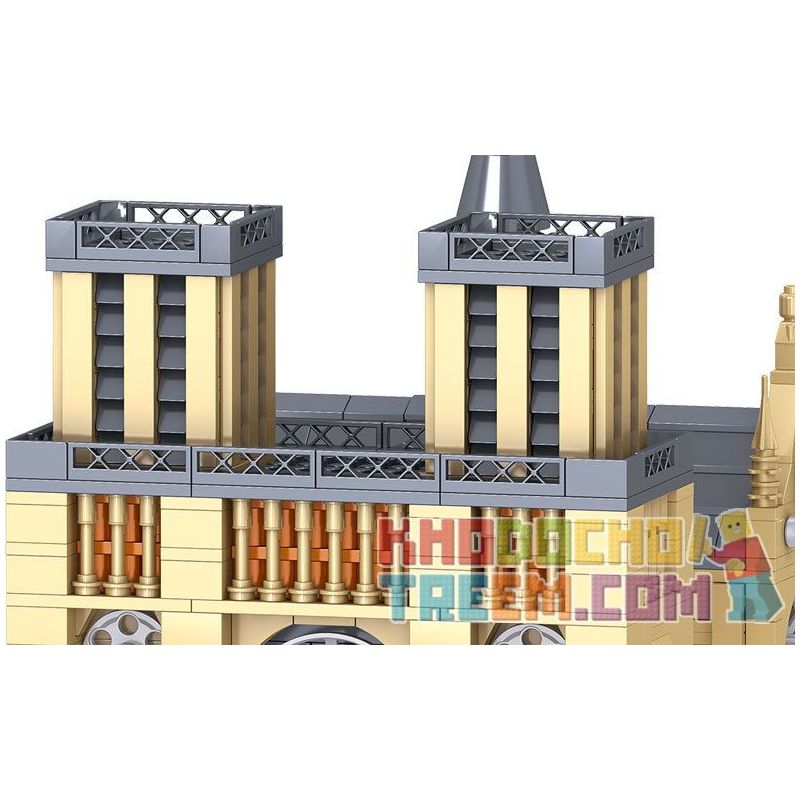 ZHEGAO QL0964 0964 non  NHÀ THỜ ĐỨC BÀ bộ đồ chơi xếp lắp ráp ghép mô hình Creator CATHÉDRALE NOTRE DAME DE PARIS Sáng Tạo 2541 khối
