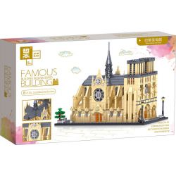 ZHEGAO QL0964 0964 non  NHÀ THỜ ĐỨC BÀ bộ đồ chơi xếp lắp ráp ghép mô hình Creator CATHÉDRALE NOTRE DAME DE PARIS Sáng Tạo 2541 khối