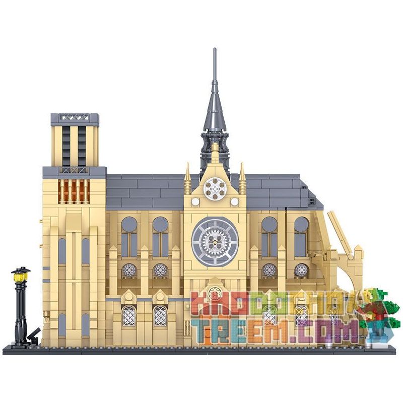 ZHEGAO QL0964 0964 non  NHÀ THỜ ĐỨC BÀ bộ đồ chơi xếp lắp ráp ghép mô hình Creator CATHÉDRALE NOTRE DAME DE PARIS Sáng Tạo 2541 khối