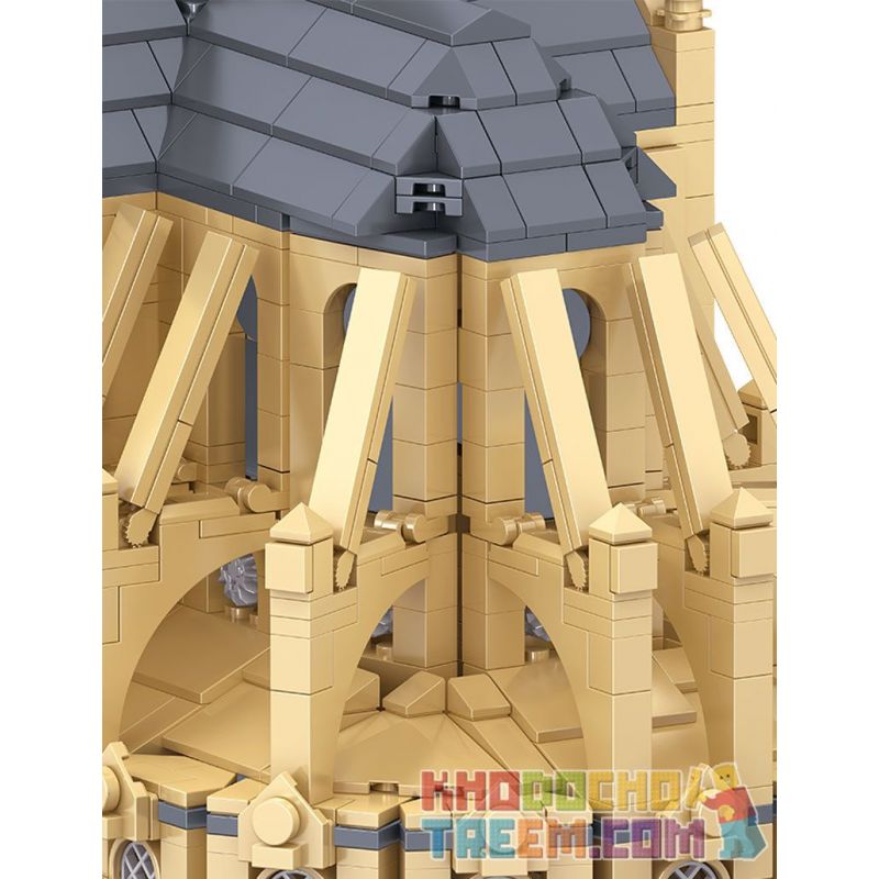 ZHEGAO QL0964 0964 non  NHÀ THỜ ĐỨC BÀ bộ đồ chơi xếp lắp ráp ghép mô hình Creator CATHÉDRALE NOTRE DAME DE PARIS Sáng Tạo 2541 khối