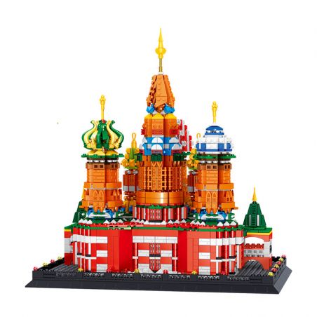 ZHEGAO QL0961 0961 non  NHÀ THỜ THĂNG THIÊN ST. BASIL MOSCOW NGA bộ đồ chơi xếp lắp ráp ghép mô hình Creator FAMOUS BUILDING THE SAINT BASIL'S CATHEDRAL Sáng Tạo 2894 khối