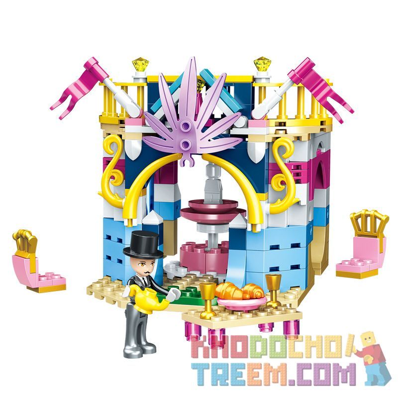 ZHEGAO QL1114-1 1114-1 QL1114-2 1114-2 QL1114-3 1114-3 QL1114-4 1114-4 non  LÂU ĐÀI TƯỞNG TƯỢNG BỐN TRONG MỘT bộ đồ chơi xếp lắp ráp ghép mô hình  WINDSOR Các Bạn Gái 619 khối