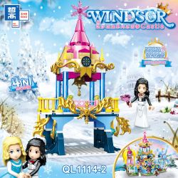 ZHEGAO QL1114-1 1114-1 QL1114-2 1114-2 QL1114-3 1114-3 QL1114-4 1114-4 non  LÂU ĐÀI TƯỞNG TƯỢNG BỐN TRONG MỘT bộ đồ chơi xếp lắp ráp ghép mô hình  WINDSOR Các Bạn Gái 619 khối