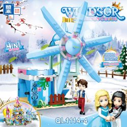 ZHEGAO QL1114-1 1114-1 QL1114-2 1114-2 QL1114-3 1114-3 QL1114-4 1114-4 non  LÂU ĐÀI TƯỞNG TƯỢNG BỐN TRONG MỘT bộ đồ chơi xếp lắp ráp ghép mô hình  WINDSOR Các Bạn Gái 619 khối