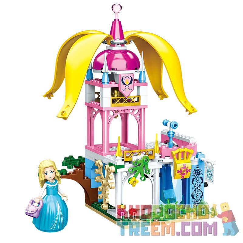 ZHEGAO QL1114-1 1114-1 QL1114-2 1114-2 QL1114-3 1114-3 QL1114-4 1114-4 non  LÂU ĐÀI TƯỞNG TƯỢNG BỐN TRONG MỘT bộ đồ chơi xếp lắp ráp ghép mô hình  WINDSOR Các Bạn Gái 619 khối