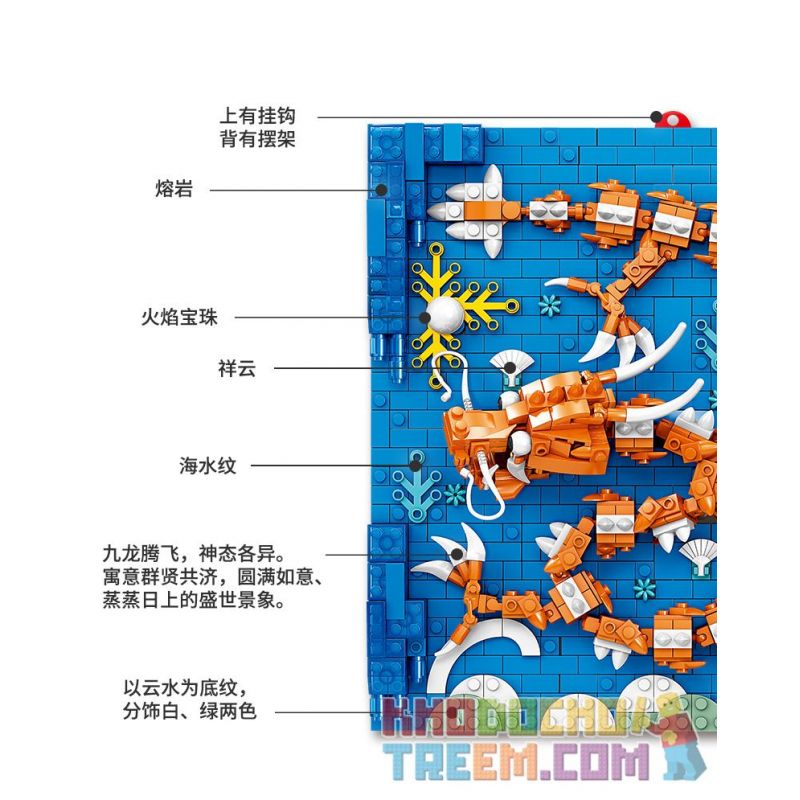 Kazi KY2002 2002 KY2003 2003 KY2004 2004 KY2005 2005 KY2006 2006 KY2007 2007 KY2008 2008 KY2009 2009 KY2010 2010 non  CỬU LONG BỨC TƯỜNG. bộ đồ chơi xếp lắp ráp ghép mô hình Chinatown Khu Phố Tàu 8748 khối