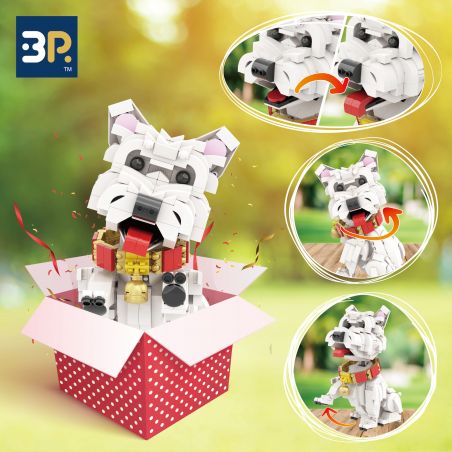BR 6003 non  NISHITAKACHI HAKUKYO bộ đồ chơi xếp lắp ráp ghép mô hình Pet Thú Cưng 591 khối