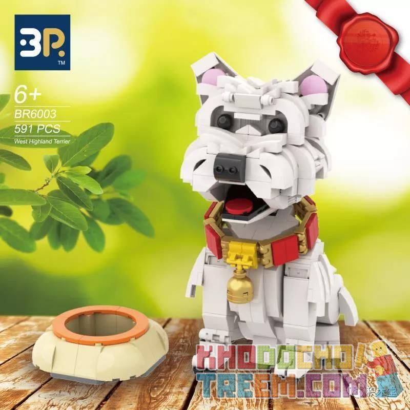 BR 6003 non  NISHITAKACHI HAKUKYO bộ đồ chơi xếp lắp ráp ghép mô hình Pet Thú Cưng 591 khối