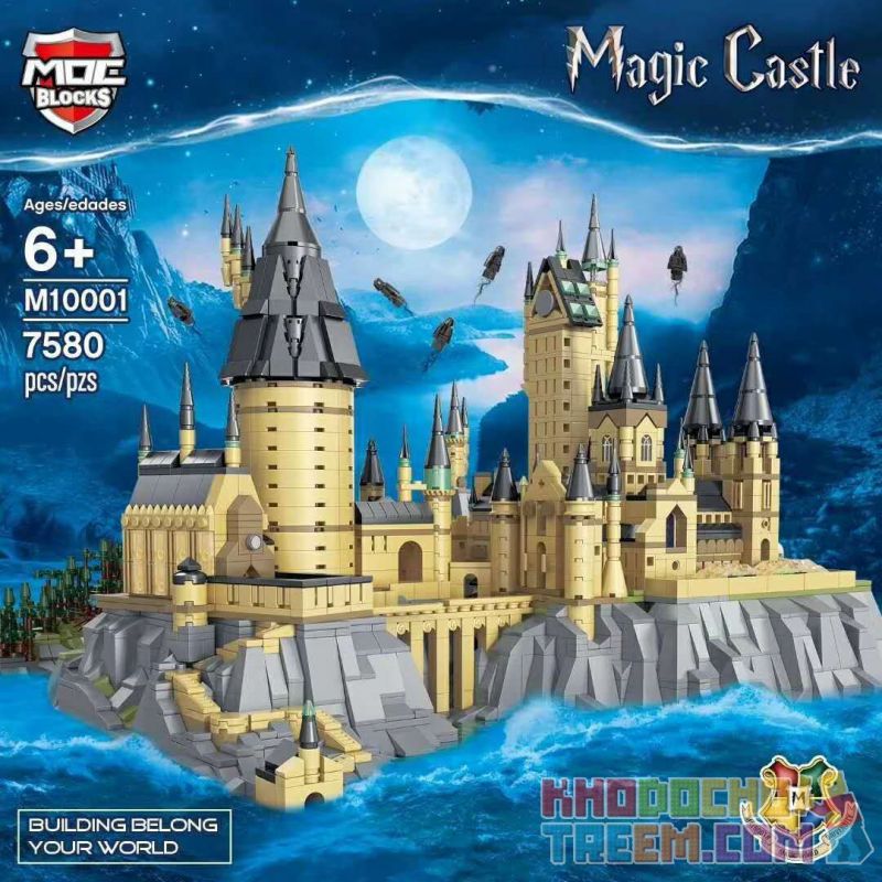 MOC BLOCKS M10001 10001 MorkModel 032102 Mork Model 032102 MouldKing 22004 Mould King 22004 non  TRƯỜNG PHÙ THỦY VÀ PHÁP SƯ HOGWARTS bộ đồ chơi xếp lắp ráp ghép mô hình Creator HOGWARTS SCHOOL OF WITCHCRAFT AND WIZARDRY Sáng Tạo 6778 khối