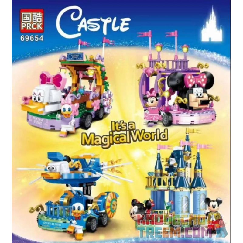 PRCK 69654-1 69654-2 69654-3 69654-4 non Lego DREAM FLOAT DIỄU HÀNH 4 KIỂU bộ đồ chơi xếp lắp ráp ghép mô hình CASTLE MAGICAL WORLD