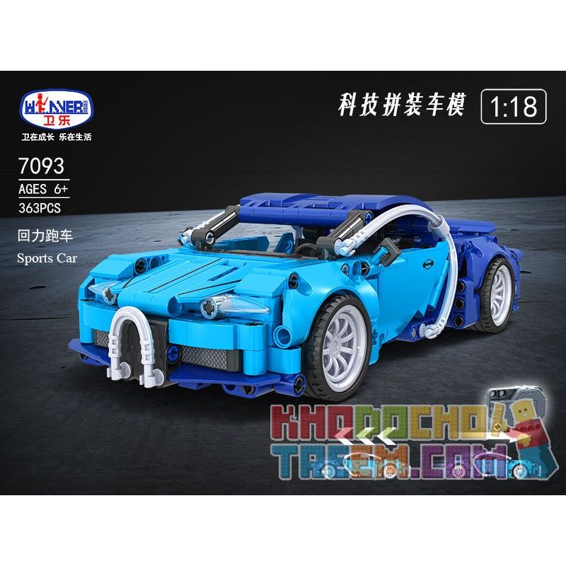 Winner 7093 WOMA C0904 0904 non  XE THỂ THAO BUGATTI 1:18 tỷ lệ 1:18 bộ đồ chơi xếp lắp ráp ghép mô hình  TECHINQUE SPORTS CAR Kỹ Thuật Công Nghệ Cao Mô Hình Phương Tiện 363 khối