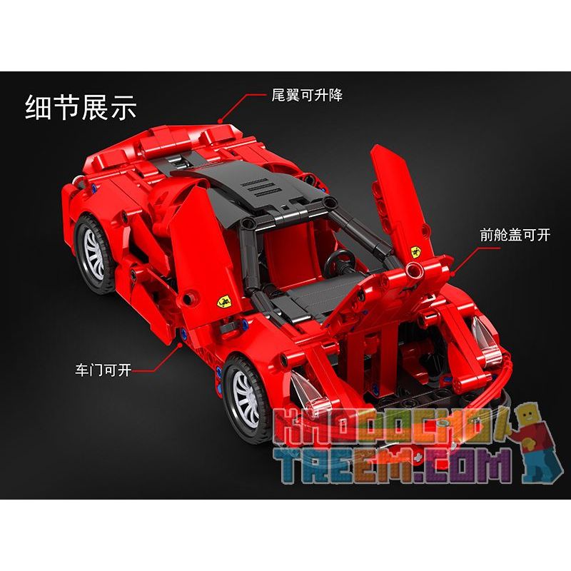 Winner 7095 WOMA C0902 0902 non  KÉO LÙI XE THỂ THAO FERRARI 1:18 tỷ lệ 1:18 bộ đồ chơi xếp lắp ráp ghép mô hình  TECHINQUE SPORTS CAR Kỹ Thuật Công Nghệ Cao Mô Hình Phương Tiện 388 khối