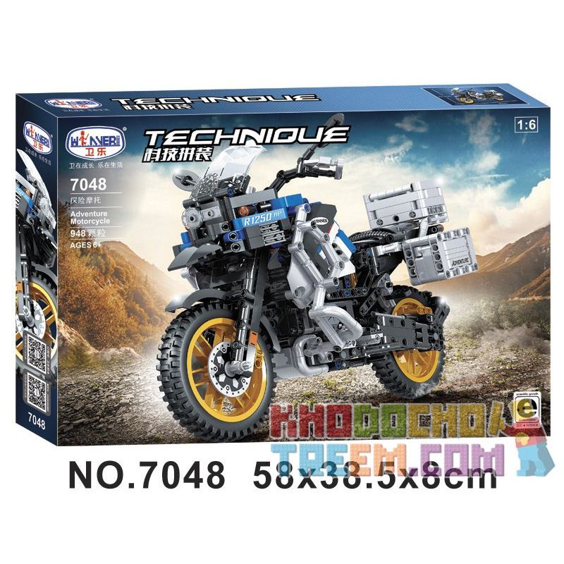Winner 7048 non  MÔ TÔ MẠO HIỂM BMW R1250 GS HP 6 tỷ lệ 1:6 bộ đồ chơi xếp lắp ráp ghép mô hình  TECHINQUE ADVENTURE MOTORCYCLE Kỹ Thuật Công Nghệ Cao Mô Hình Phương Tiện 948 khối