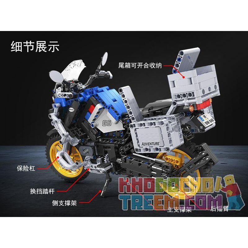 Winner 7048 non  MÔ TÔ MẠO HIỂM BMW R1250 GS HP 6 tỷ lệ 1:6 bộ đồ chơi xếp lắp ráp ghép mô hình  TECHINQUE ADVENTURE MOTORCYCLE Kỹ Thuật Công Nghệ Cao Mô Hình Phương Tiện 948 khối