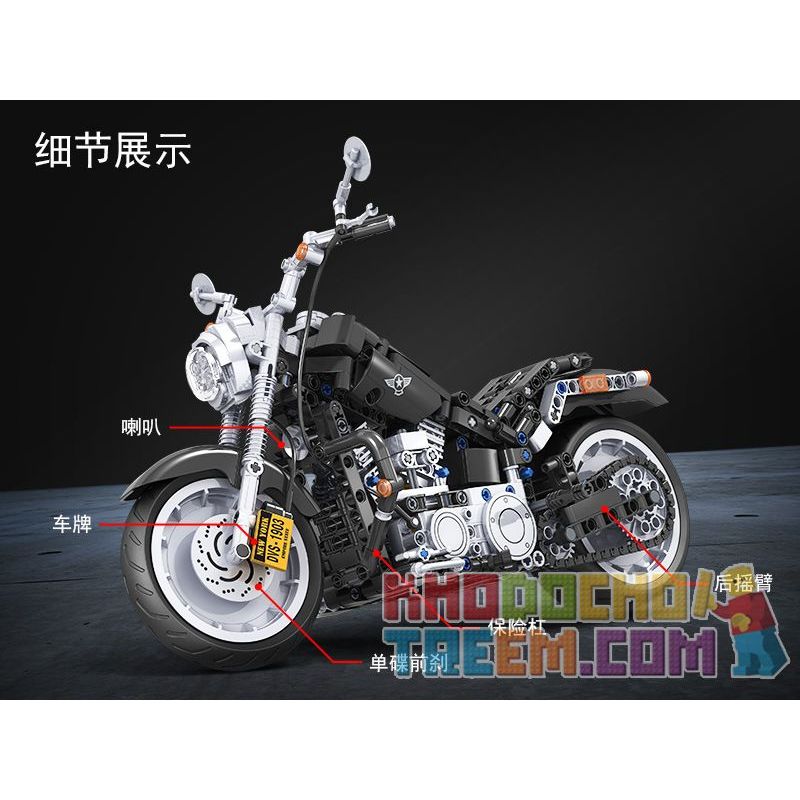 Winner 7049 non  MÔ TÔ MỸ HARLEY 1 6 tỷ lệ 1:6 bộ đồ chơi xếp lắp ráp ghép mô hình  TECHINQUE AMERICAN CHOPPER Kỹ Thuật Công Nghệ Cao Mô Hình Phương Tiện 709 khối