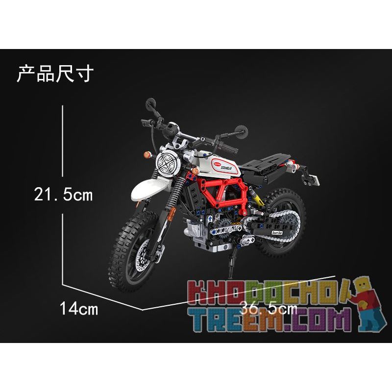 Winner 7053 non  LEO NÚI MÔ TÔ 1 6 tỷ lệ 1:6 bộ đồ chơi xếp lắp ráp ghép mô hình  TECHINQUE SCRAMBLER MOTORCYCLE Kỹ Thuật Công Nghệ Cao Mô Hình Phương Tiện 611 khối