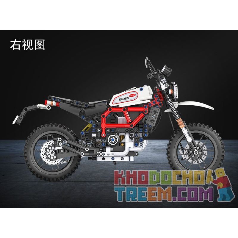 Winner 7053 non  LEO NÚI MÔ TÔ 1 6 tỷ lệ 1:6 bộ đồ chơi xếp lắp ráp ghép mô hình  TECHINQUE SCRAMBLER MOTORCYCLE Kỹ Thuật Công Nghệ Cao Mô Hình Phương Tiện 611 khối