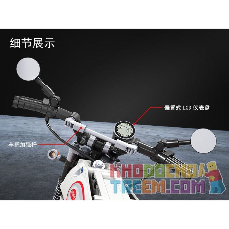 Winner 7053 non  LEO NÚI MÔ TÔ 1 6 tỷ lệ 1:6 bộ đồ chơi xếp lắp ráp ghép mô hình  TECHINQUE SCRAMBLER MOTORCYCLE Kỹ Thuật Công Nghệ Cao Mô Hình Phương Tiện 611 khối
