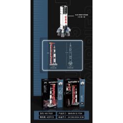DK 7022 non  XE PHÓNG SATURN 5 bộ đồ chơi xếp lắp ráp ghép mô hình Mini Modular SATURN V CARRIER ROCKET Đường Phố Thu Nhỏ 425 khối