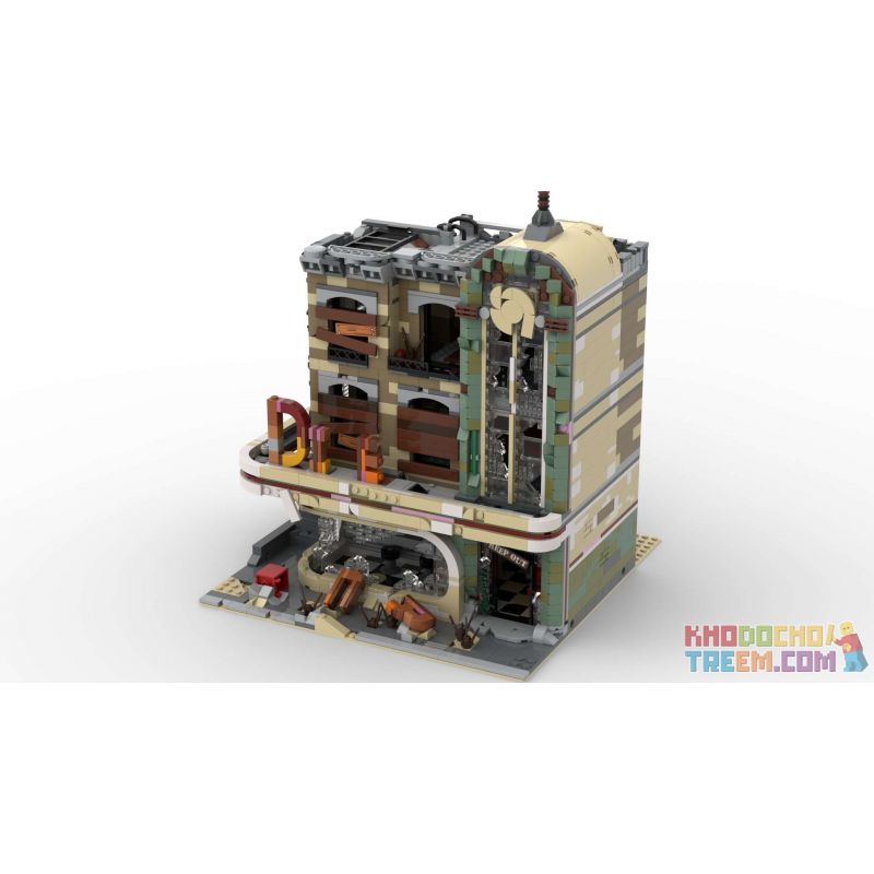 1995 20260 JIESTAR 89101 REBRICKABLE MOC-40173 40173 MOC40173 SUPER 18K K125 non  NHÀ HÀNG HOÀI CỔ bộ đồ chơi xếp lắp ráp ghép mô hình Creator DOWNTOWN DINER - APOCALYPSE VERSION Sáng Tạo 2438 khối