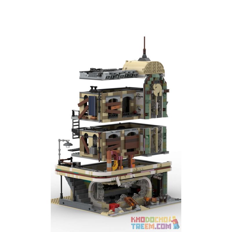 1995 20260 JIESTAR 89101 REBRICKABLE MOC-40173 40173 MOC40173 SUPER 18K K125 non  NHÀ HÀNG HOÀI CỔ bộ đồ chơi xếp lắp ráp ghép mô hình Creator DOWNTOWN DINER - APOCALYPSE VERSION Sáng Tạo 2438 khối