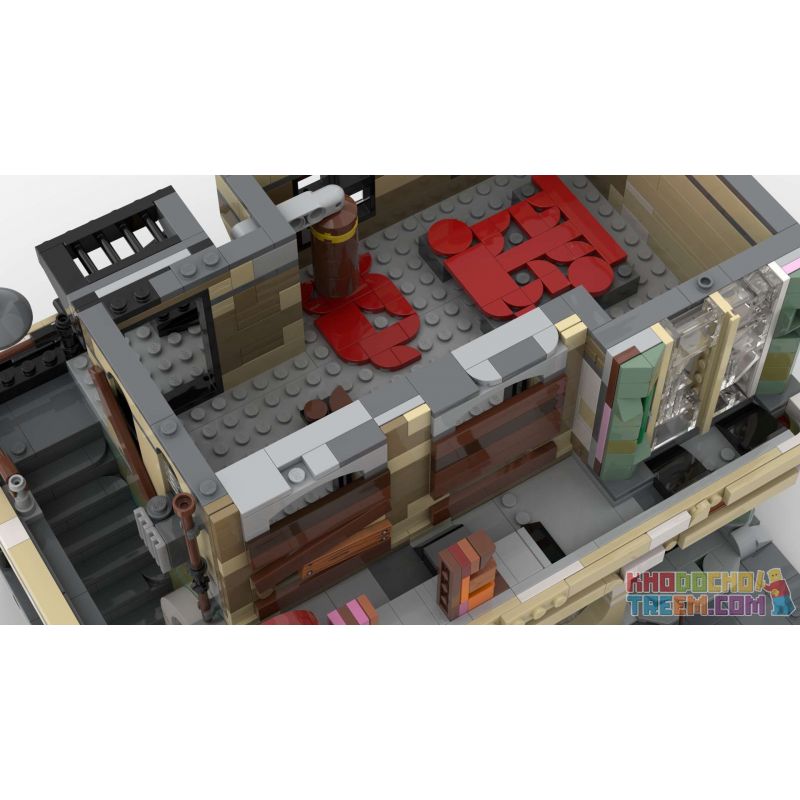 1995 20260 JIESTAR 89101 REBRICKABLE MOC-40173 40173 MOC40173 SUPER 18K K125 non  NHÀ HÀNG HOÀI CỔ bộ đồ chơi xếp lắp ráp ghép mô hình Creator DOWNTOWN DINER - APOCALYPSE VERSION Sáng Tạo 2438 khối