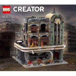 1995 20260 JIESTAR 89101 REBRICKABLE MOC-40173 40173 MOC40173 SUPER 18K K125 non  NHÀ HÀNG HOÀI CỔ bộ đồ chơi xếp lắp ráp ghép mô hình Creator DOWNTOWN DINER - APOCALYPSE VERSION Sáng Tạo 2438 khối