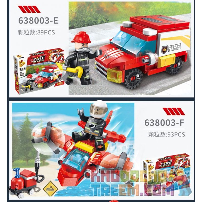 PanlosBrick 638003 Panlos Brick 638003 non  8 TỔ HỢP ROBOT CHỮA CHÁY bộ đồ chơi xếp lắp ráp ghép mô hình Fire Rescure FIRE RESCUE Cứu Hỏa 752 khối