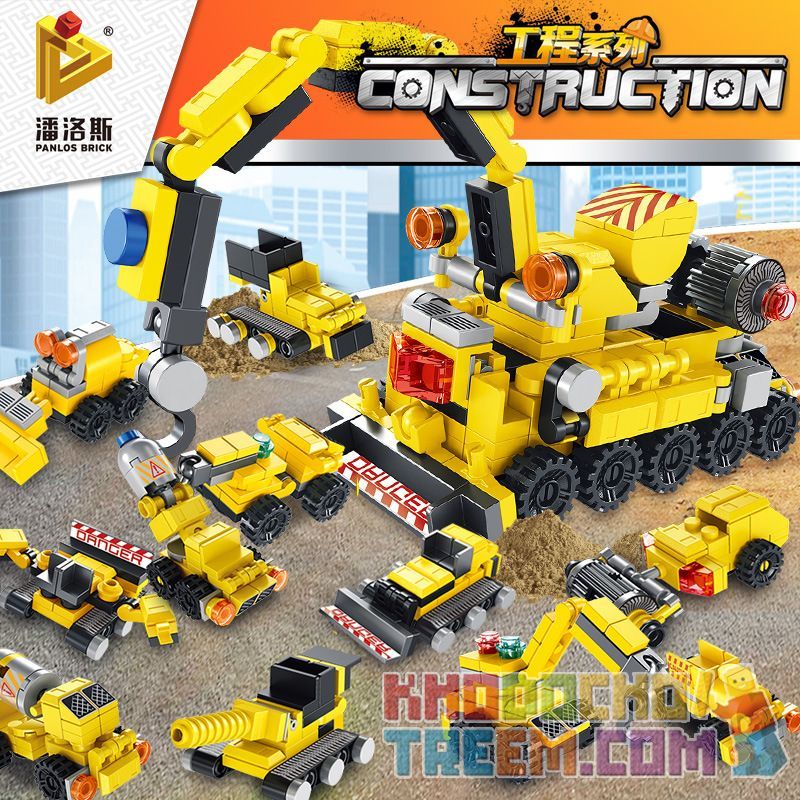 PanlosBrick 605002 Panlos Brick 605002 non Lego CẦN TRỤC KỸ THUẬT TRỨNG 6 TỔ HỢP bộ đồ chơi xếp lắp ráp ghép mô hình CONSTRUCTION 286 khối