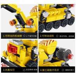 PanlosBrick 605002 Panlos Brick 605002 non  CẦN TRỤC KỸ THUẬT TRỨNG 6 TỔ HỢP bộ đồ chơi xếp lắp ráp ghép mô hình CONSTRUCTION 286 khối